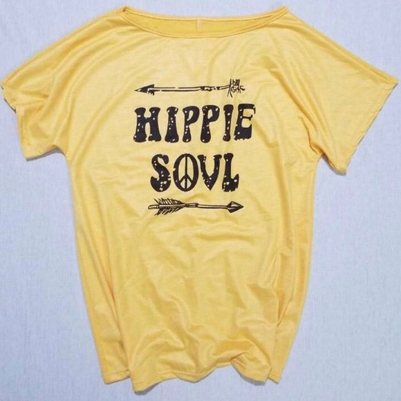 Sunshine Yellow Boho/Festival Hippie Soul T Shirt - Picture 7 of 9